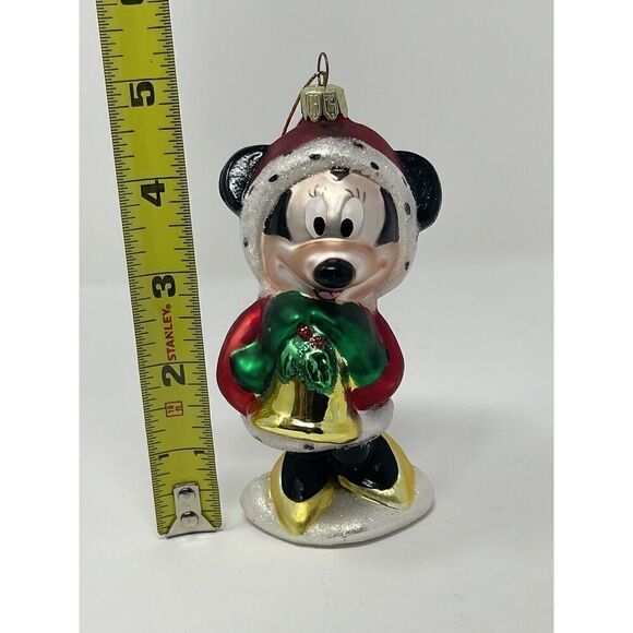Disney Christmas Ornament Minnie Mouse Vintage 2000 Energizer Blown Glass - Picture 2 of 4